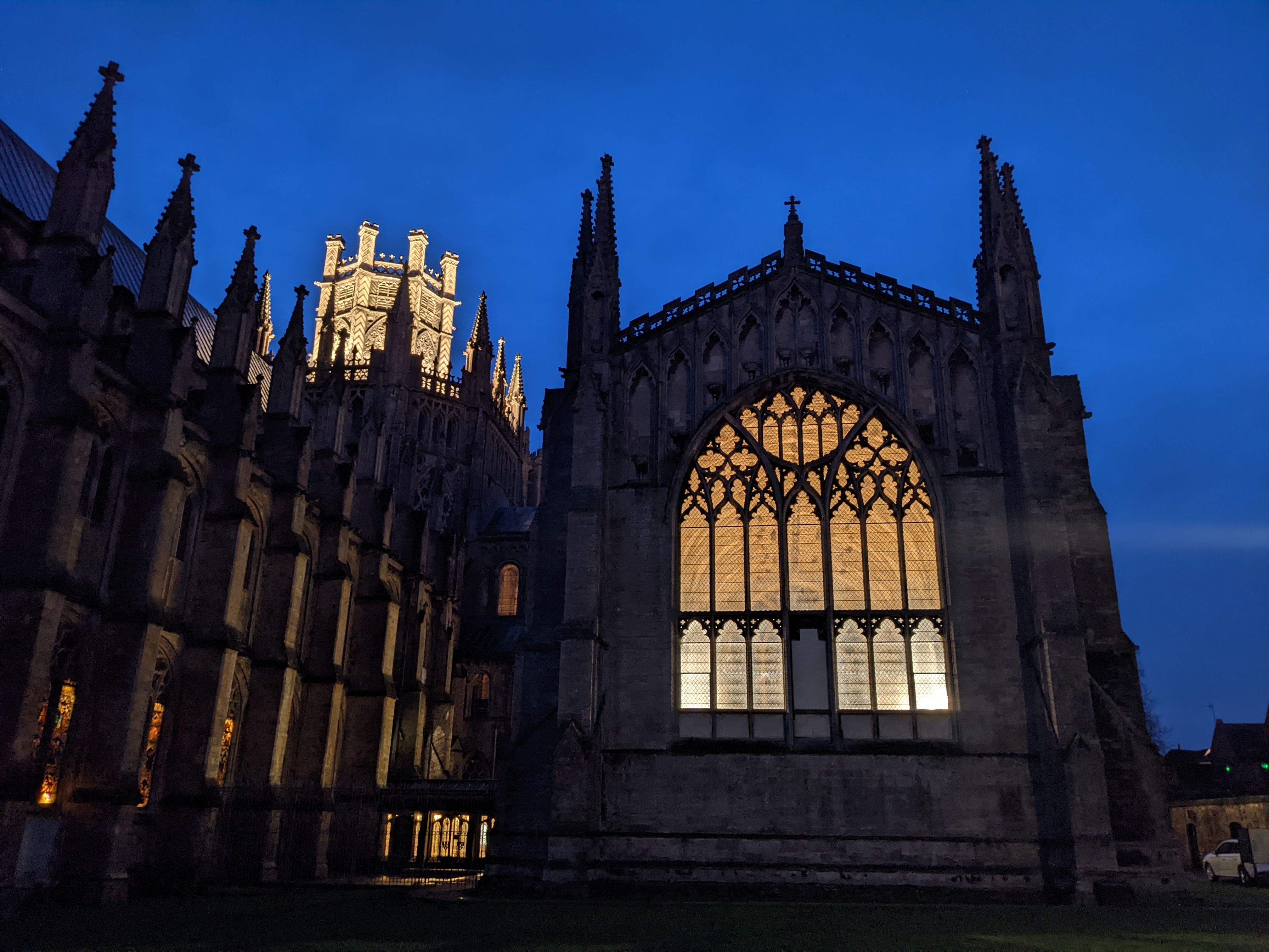 Ely Cathedral at dusk